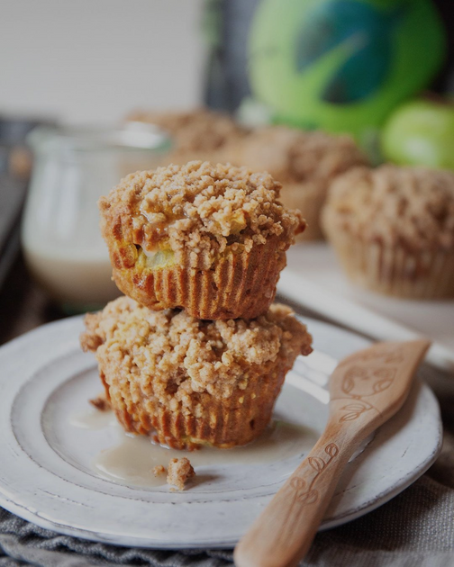 Apple Crumble Protein Muffins – Vivo Life EU