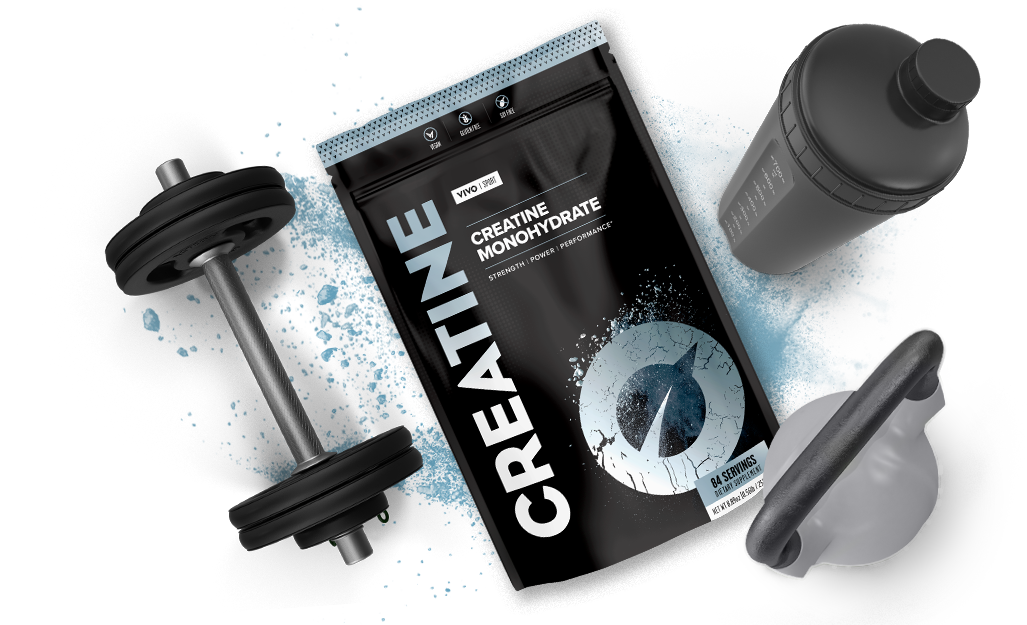 Creatine Overhead Shot